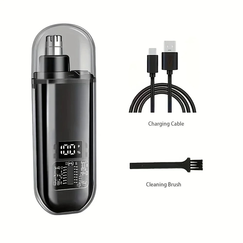 Men'S Grooming Hair Removal - 電動ミニ鼻毛耳毛トリマー コンパクト ポータブル USB C急速充電式 充電式