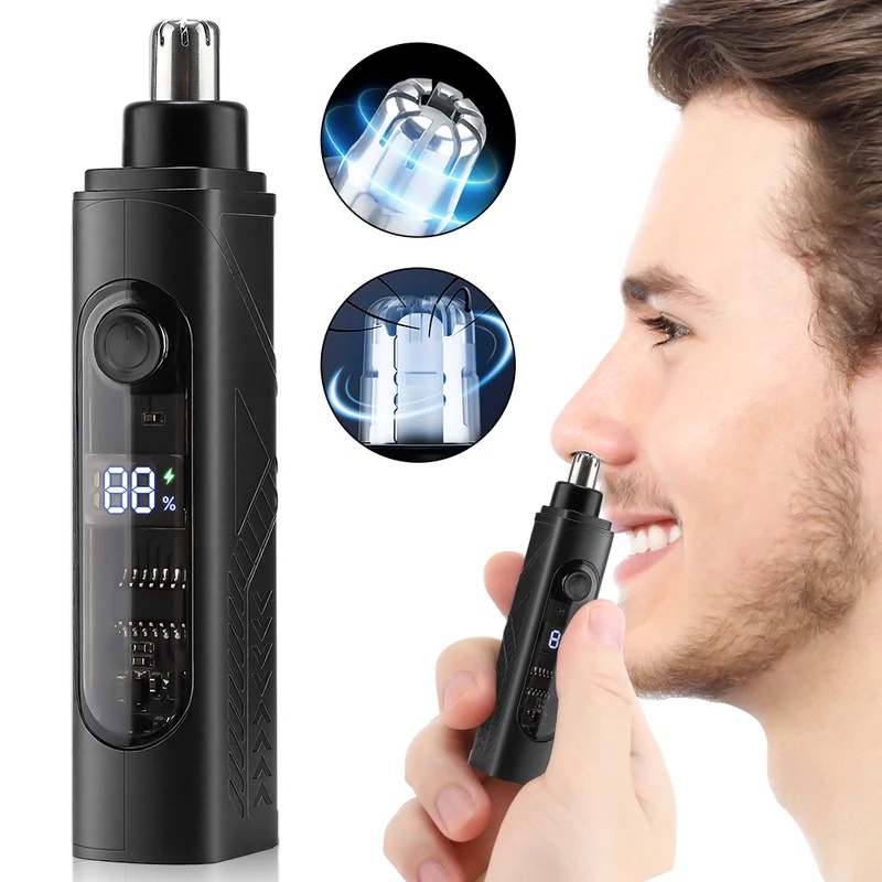 Men'S Grooming Hair Removal - 充電式鼻毛トリマーと男性用顔毛リムーバー、鼻毛シェーバー（鼻腔清掃用）- 携帯用グルーミングツール