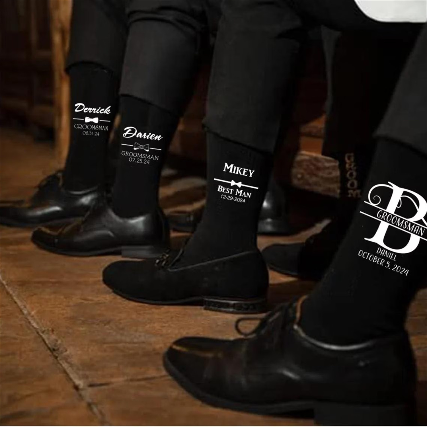 花婿の付添人へのギフトソックス、結婚式の新郎ソックス、マノ・ - Men'S Grooming Wedding Day のレビューと価格