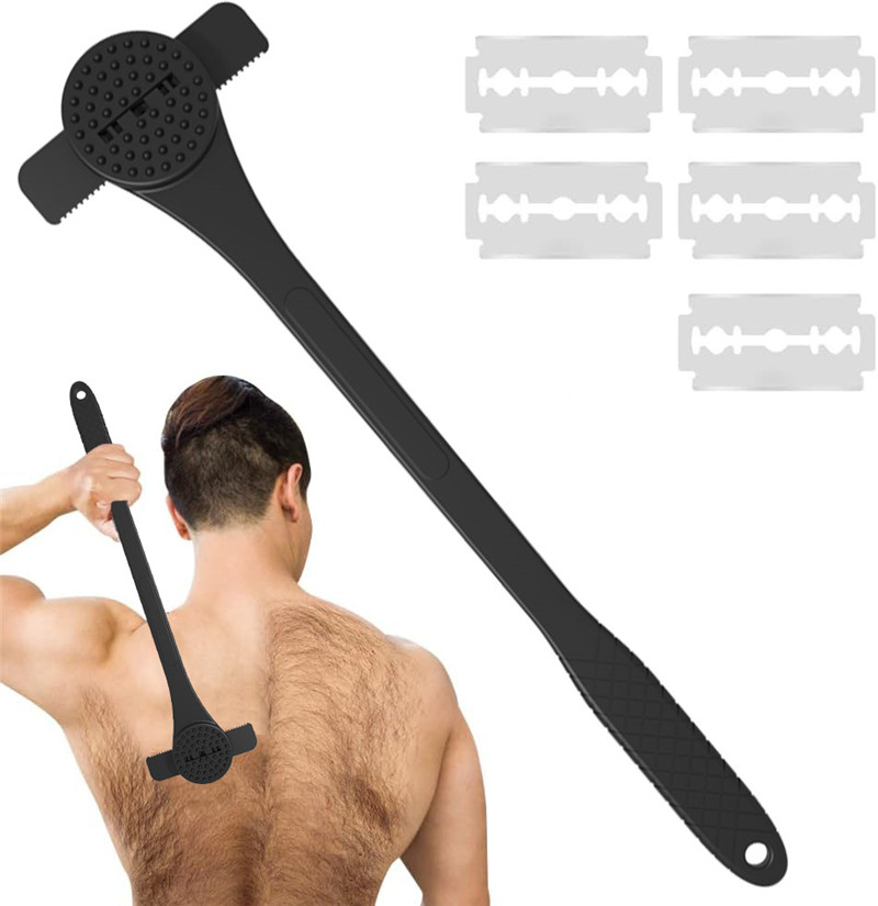 柔軟なロングハンドル背中シェーバー、マッサージ＆スクラバー付 - Men'S Grooming Hair Removal のレビューと価格