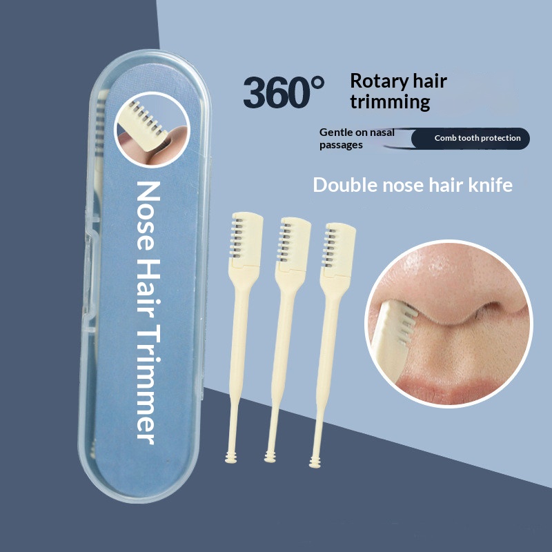 デュアルエンド手動鼻毛トリマー360 °   回転式カッター - Men'S Grooming Hair Removal のレビューと価格