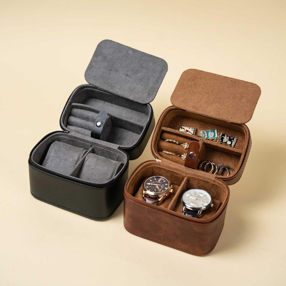 男性用パーソナライズウォッチボックス、トラベルジュエリーケー - Men'S Grooming Wedding Day のレビューと価格