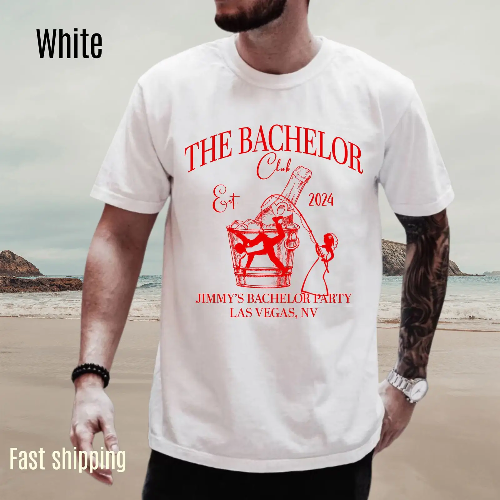 カスタムザ・バチェラークラブ2024 Tシャツ 面白いパーテ - Men'S Grooming Vegas のレビューと価格